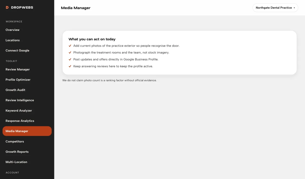 Media actions that stay in Google