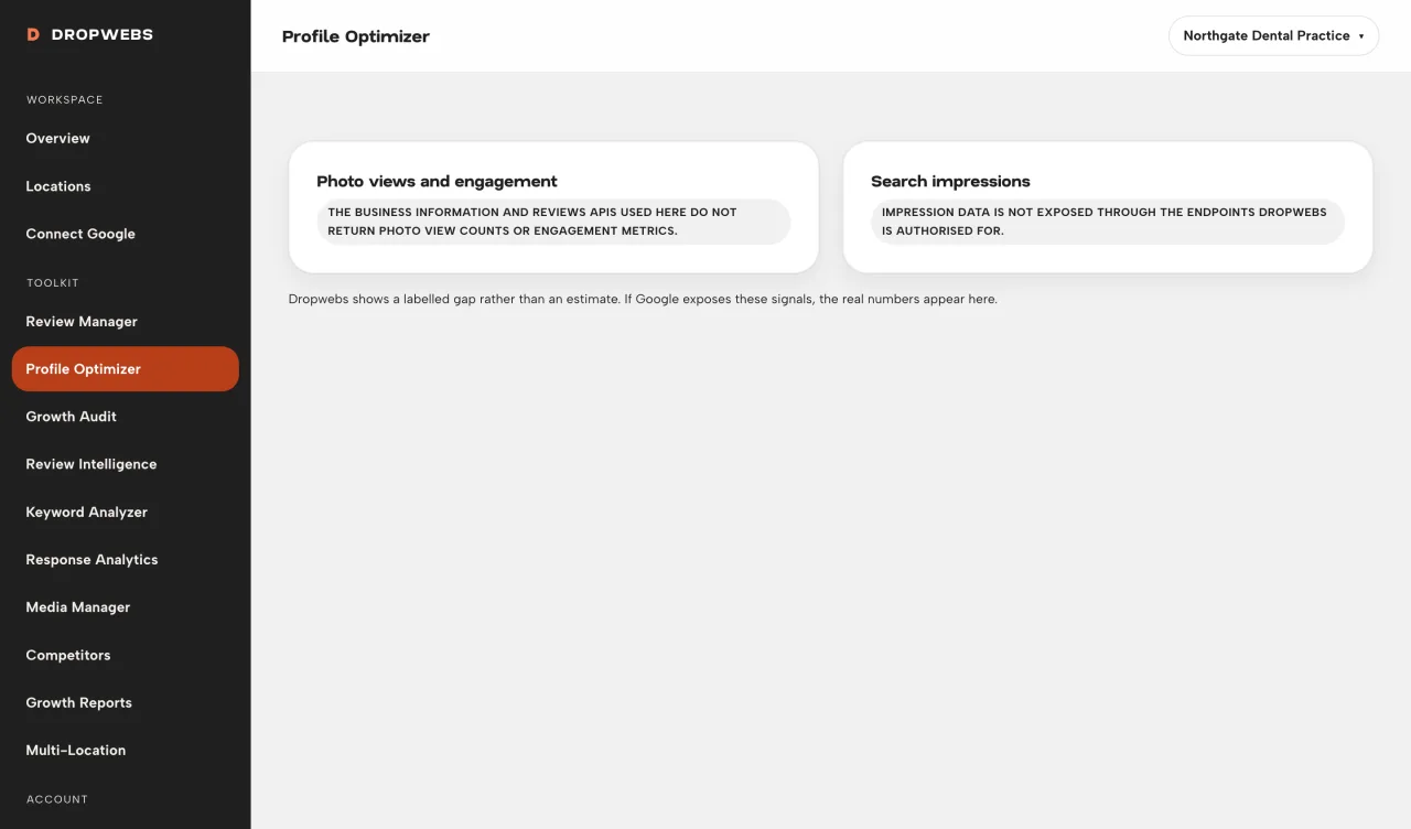 Unavailable field labelled in Optimizer